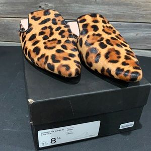 J. Crew pointed-toe slides calf hair size 8.5